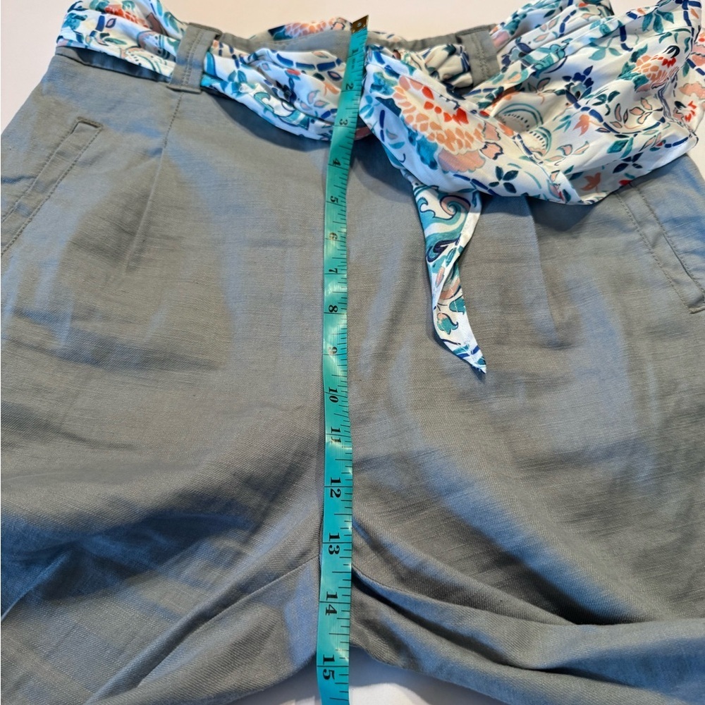 Anthropologie by ett twa Nias Belted Trousers Pants Linen Blend Size 6 - Picture 6 of 10